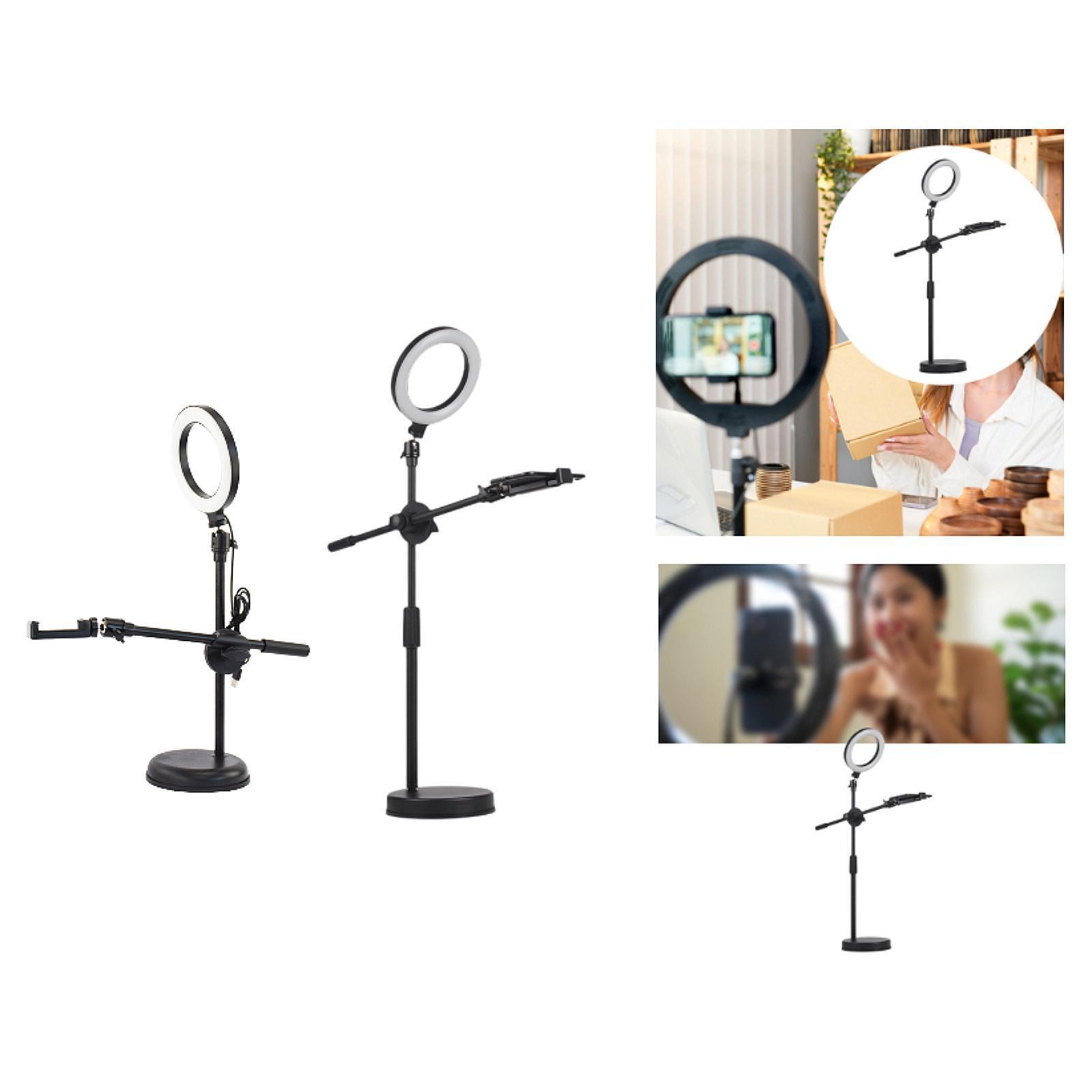 Ring Light for Desk with Stand Overhead Phone Mount for Meeting Painting-image
