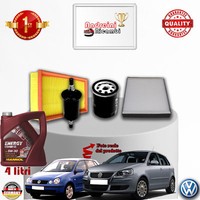 Inspektionskit Filter + ÖL VW Polo IV 1.4 16V 55KW 75CV Von 2001-> 2008