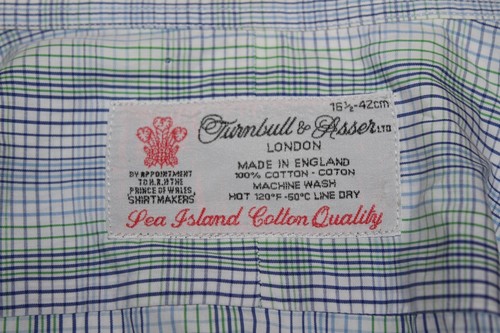 Turnbull & Asser Sea Island Cotton Button Down Shirt Mens Size 16.5 42 (XL) - Picture 2 of 8