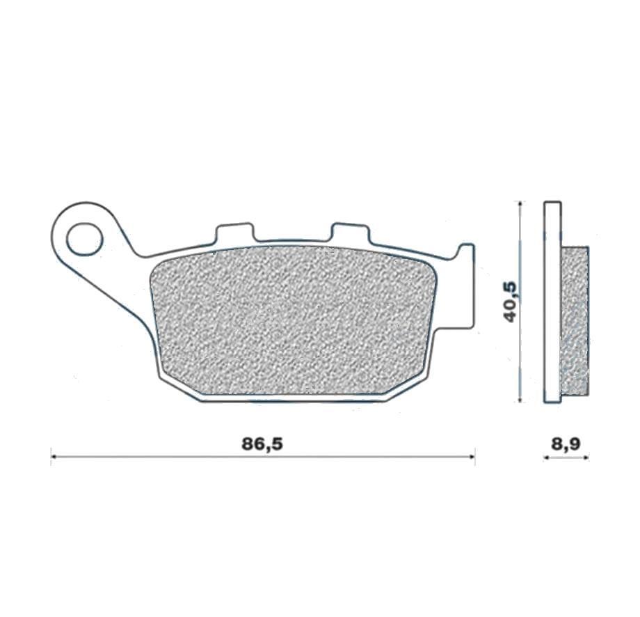 Plaquettes frein 187 g1054 ar moto arrière pour Honda Integra X-ADV Kawasaki Versys Z750