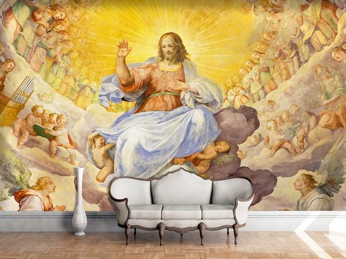 3D Golden Glitter God 2 Wallpaper Wandbild Druck Wand Indoor Wallpaper Wandbilder UK - Bild 2 von 7