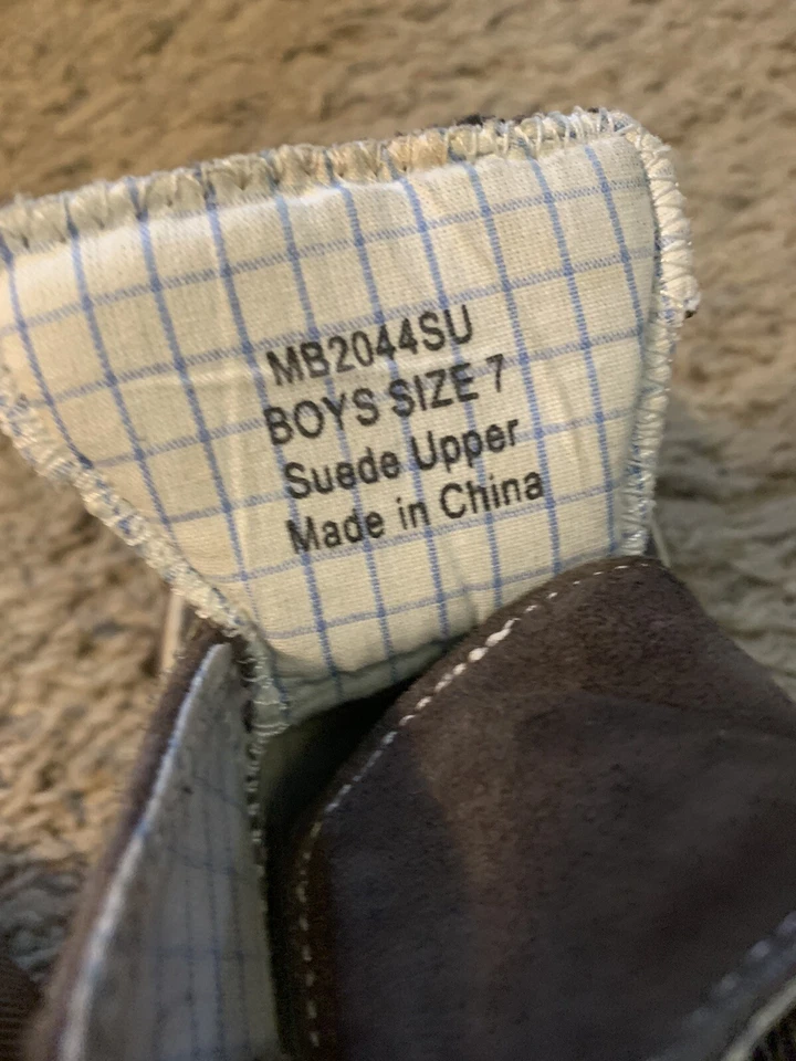 Niños Pequeños Morgan & Milo Marrón Gamuza Ajustable Botines Zapatos Talla 7 Foto 2 de 4