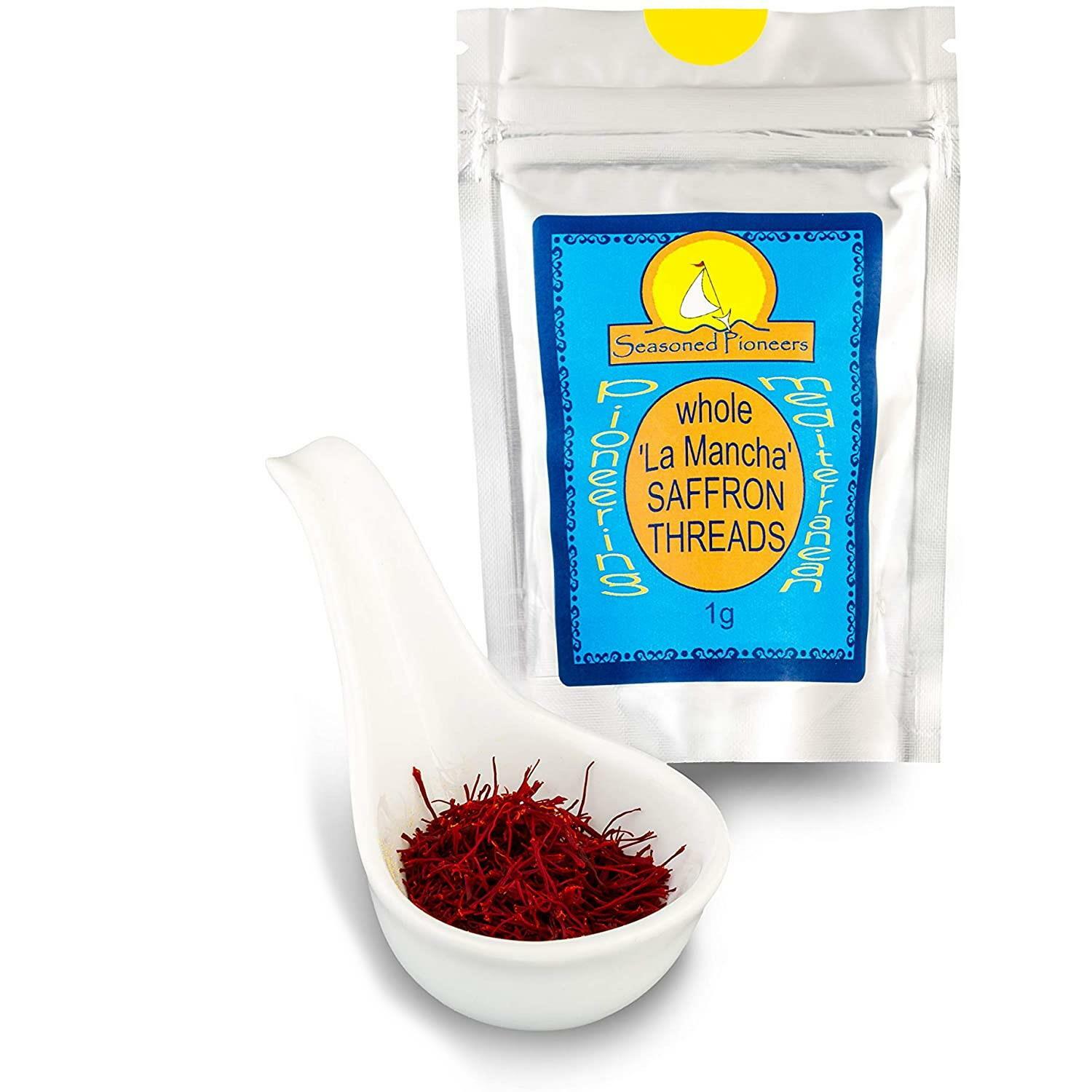 Seasoned Pioneers Gluten Free Saffron Threads ‘La Mancha’ 1g Resealable Pouch