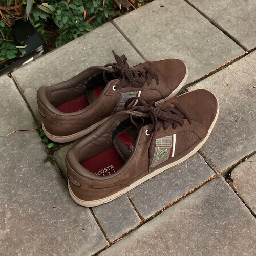 Lacoste Europa NS SPM 21233-0511 Lace Up Sneaker Men Size 13 Brown - Picture 9 of 14