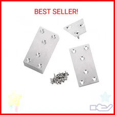6 Pcs Flat Brackets Stainless Steel Mending Plates 80mm x 40mm Heavy Duty Metal 