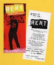Adam Pascal "RENT" Idina Menzel / Anthony Rapp / Jonathan Larson 1996 Rare Flyer