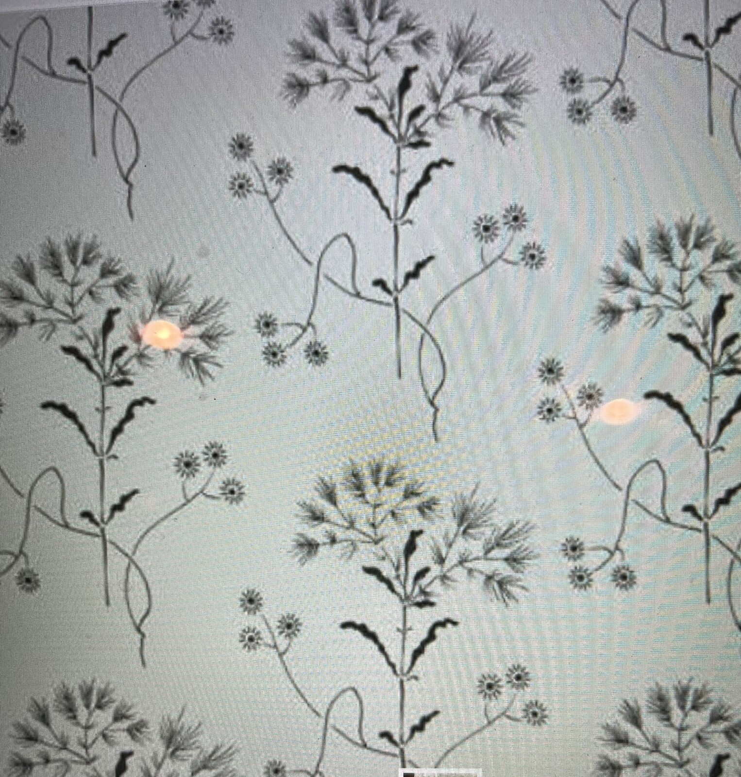 Magnolia Home Wildflower Wedding Band Blue Black Wallpaper by Joanna Gaines  -image