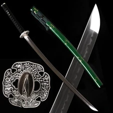 Clay Tempered T10 Steel Japanese Samurai Sword Katana Razor Sharp Real Hamon