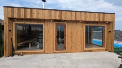 Saunahaus / Sauna / Block Sauna Luxus , Premium Klasse 6x2,4x2,7 m