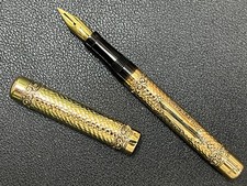 c1920's  Swan Safety Screw Cap Eyedropper 14ct Gold Nib by Mabie Todd Small Size