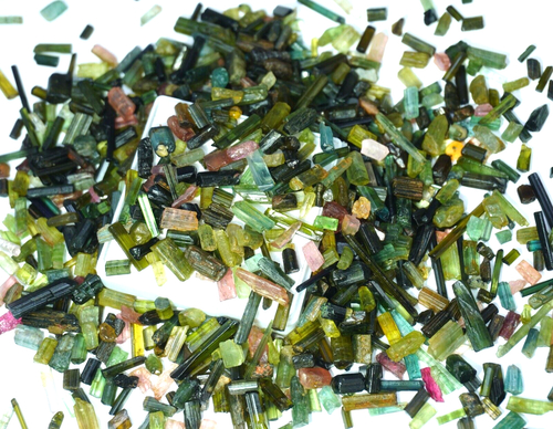 1240 Ct+ Natural Bi-Color/Multicolor Tourmaline Pencil Rough Lot Loose Gemstone - Picture 10 of 10