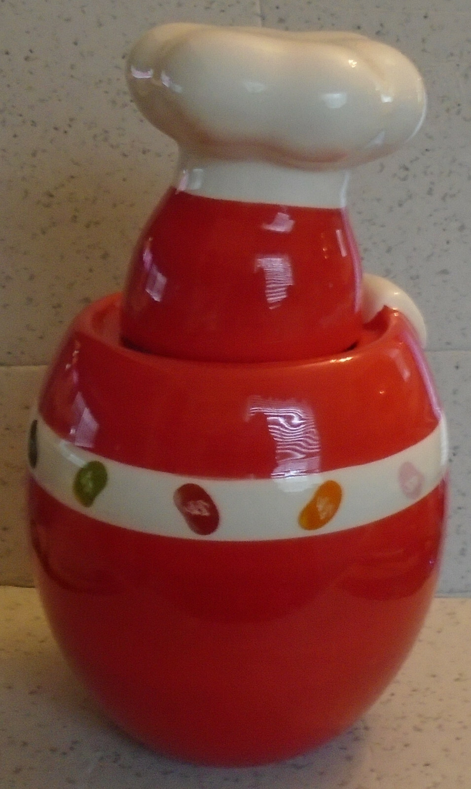Mr Jelly Belly Red Ceramic Candy Jar 2006 Original Gourmet Jelly Bean