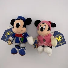 Mickey & Minnie - Tokyo Disney Sea Mini Plush - Christmas 2002