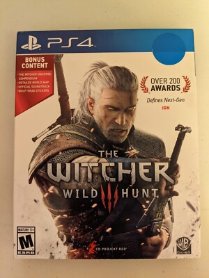 The Witcher III 3 Wild Hunt Sony PlayStation 4 2015 CIB (Manual/Map/Soundtrack)