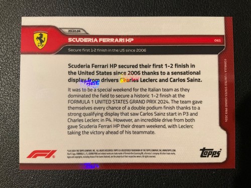 *PICK YOUR CARD* 2024 Topps Now Formula 1 F1 Base Set (UPDATED Jan 22, 2025) - 第 132/172 張圖片