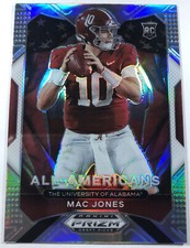 Mac Jones 2021 Prizm Draft Picks SILVER PRIZM All-American Card #183