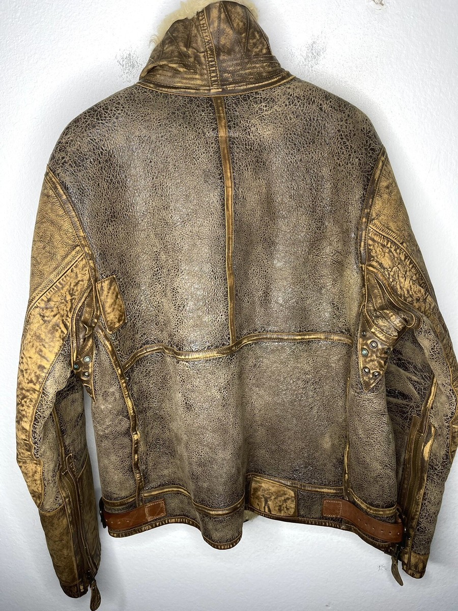 $2498 Polo Ralph Lauren X-Large Brown Shearling Bomber