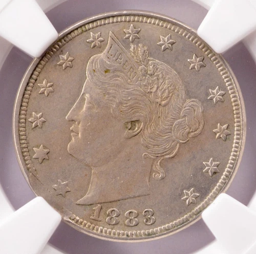 NGC 5c 1883 NC Liberty Nickel Curved Clip MS61