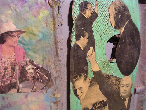 Vintage 1970s Mixed Media Artwork Signed - Picture 3 of 10