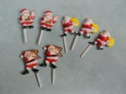 Vintage Kuchen Cupcake Topper Picks Weihnachtsmann Weihnachten Menge 9