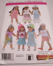 1997 SIMPLICITY Pattern 1928 Clothes for 18" Doll UNCUT