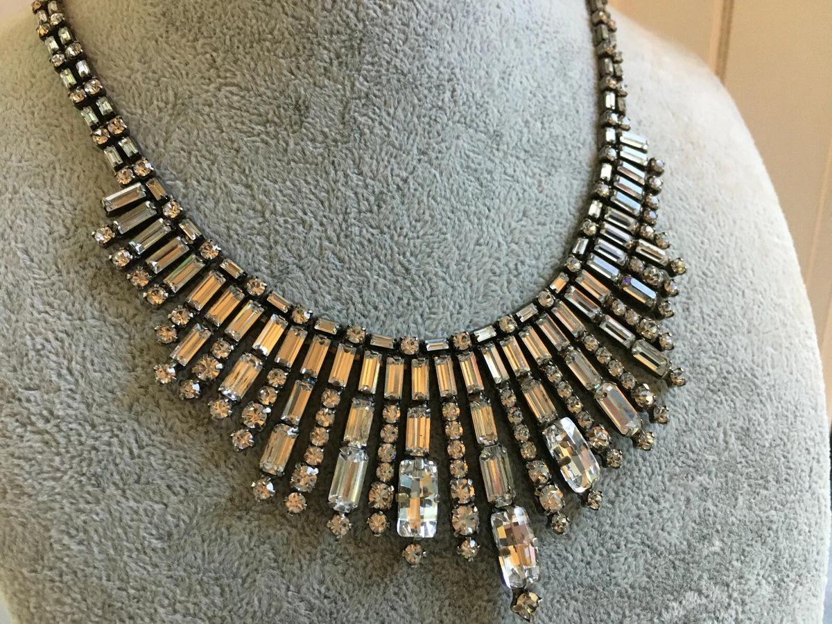 DANNIJO GABBY Crystal Art Deco Statement Necklace gorgeous 14 17