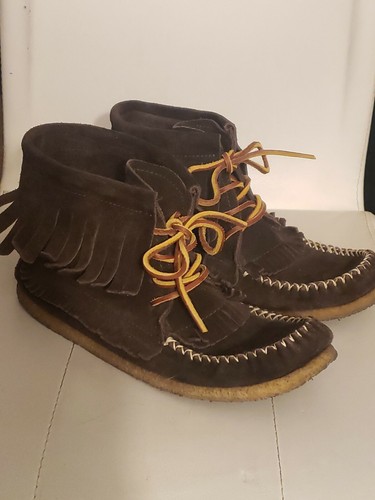 Eastland Aztec 1955 Brown Suede Fringe 
