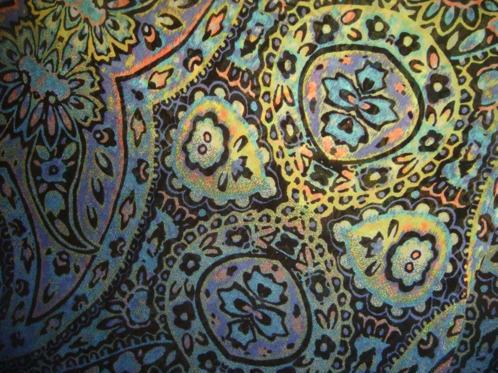 UNDERCOVER Victoria's Secret S MAXI ABITO COPRICOSTUME VESTITO chiffon verde blu MOSAICO GIARDINO