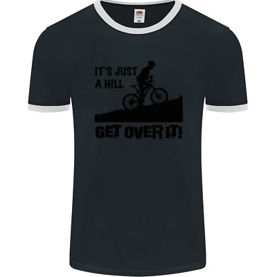 A Hill Get Over It Fahrrad Cyclist Lustig Herren Ringer Maglietta Fotl
