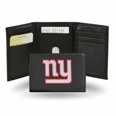 New York Giants NFL Embroidered Leather Tri-fold Wallet