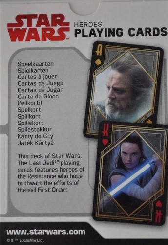 Star Wars Playing Cards Poker Cards Heroes Villains Jedi and Sith Stormtrooper - Picture 3 of 5