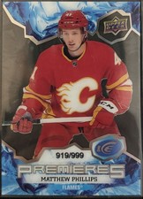 2021-22 UD Ice Matthew Phillips 208 Ice Premieres /999 RC