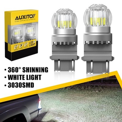 2X 7443 7440 LED 6000K Reverse Backup Brake Tail Stop Parking Light Bulbs CANBUS