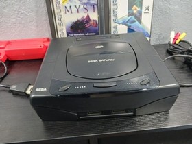 Sega Saturn Console MK-80000 Bundle OEM 3D Analog Control Pad Light Gun Myst CIB