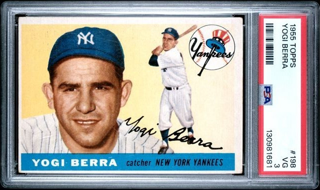 1955 Topps Yogi Berra #198 New York Yankees Graded PSA 3 VG