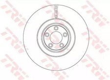 2x TRW Disque de frein Avant pour JAGUAR XF (J05, CC9) XF Sportbrake (X250)