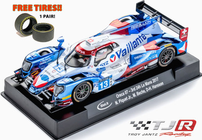 Slot It ''Vaillante'' Oreca 07 2017 24hrs Le Mans LMP2 1/32 Scale Slot Free tires