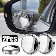 2Pcs 360 Degree Blind Spot Mirror Car Auxiliary Rearview Convex Round Wide Angle
