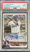 DJ Peters PSA 9 2018 Bowman Chrome Prospect Auto #CPA-DP Mint