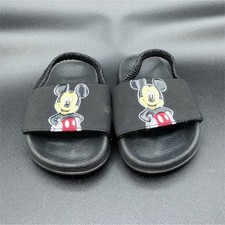 Disney Mickey Mouse Black Slide Sandals Unisex Kids 6/7 M MPN 12713