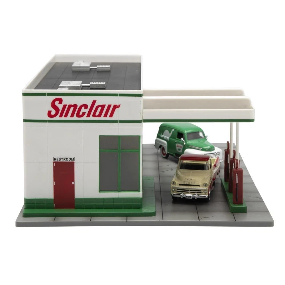 O Scale Sinclair Gas Station Model Classic Prelit Service Station Building 1:48