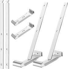 25 Sets 5" Aluminum Roof Gutter Hanger with Straps for Fixing without Eaves, Ide