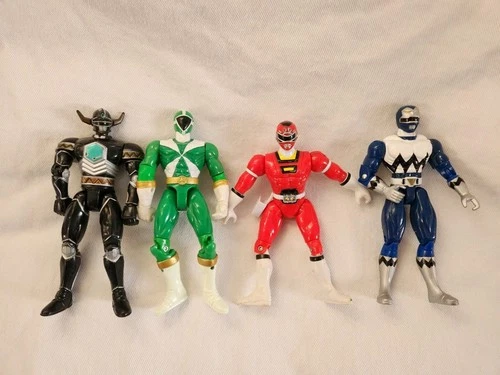 Vtg 90s Bandai Mighty Morphin Power Rangers 8'' Action Figures Lot 0f 4
