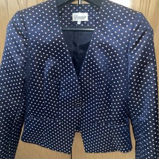 Somerset by Alice Temperley 100%Silk Navy Red and White Ladies Jacket Size 8