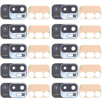 10 PCS Back Camera Lens for Xiaomi Redmi Note 10T 5G, For Xiaomi Redmi Note 10T