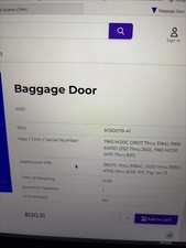 Mooney M20C Baggage Door  Plastic Part