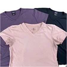 Lot of 3 Patagonia Womens Large Shirts Vintage Capilene V-Neck Base Layer Bundle