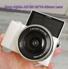 Sony Alpha a5100 24MP Mirrorless w/16-50mm Lens Digital Camera W/Charger 95 New