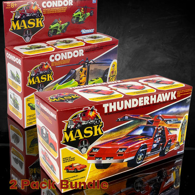M.A.S.K. Condor Motor Cycle/Thunderhawk Vehicle BUNDLE Action Figure Set (MASK)
