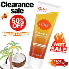 Lume Whole Body Deodorant invisible cream tube - Toasted Coconut 3.0 oz SEALED